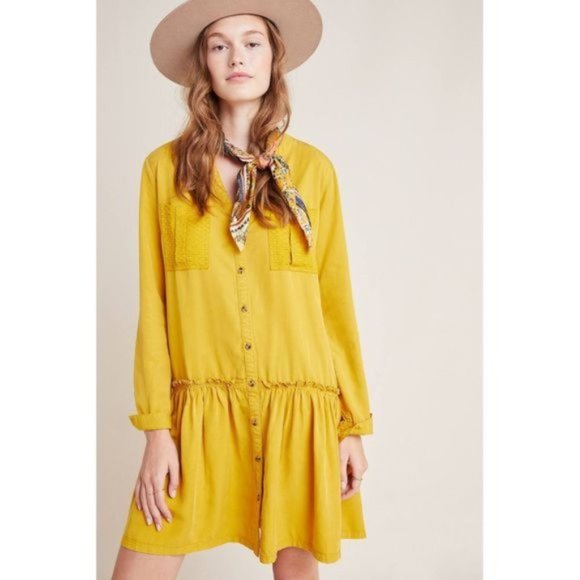 Anthropologie Marlie Button-Front Tunic dress - Picture 5 of 6